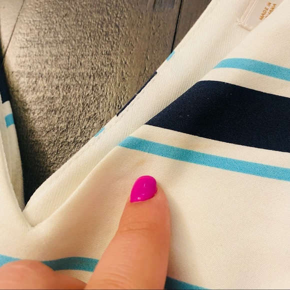 Zara Striped Peplum Top Size S - Picture 6 of 10